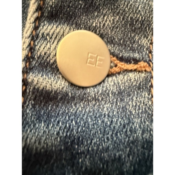 $168 NWT Evereve Ever Denim Overall Bluespark Size 32 Wide Leg Cropped Overalls - Picture 4 of 6